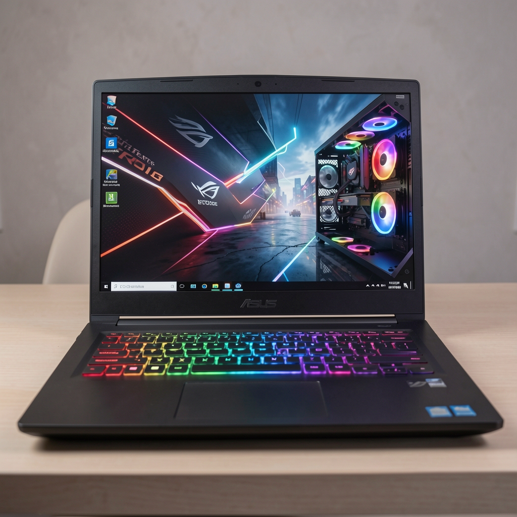 ASUS ROG Strix G16 gaming laptop u eclipse siva boji sa RGB osvetljenjem tastature i agresivnim dizajnom
