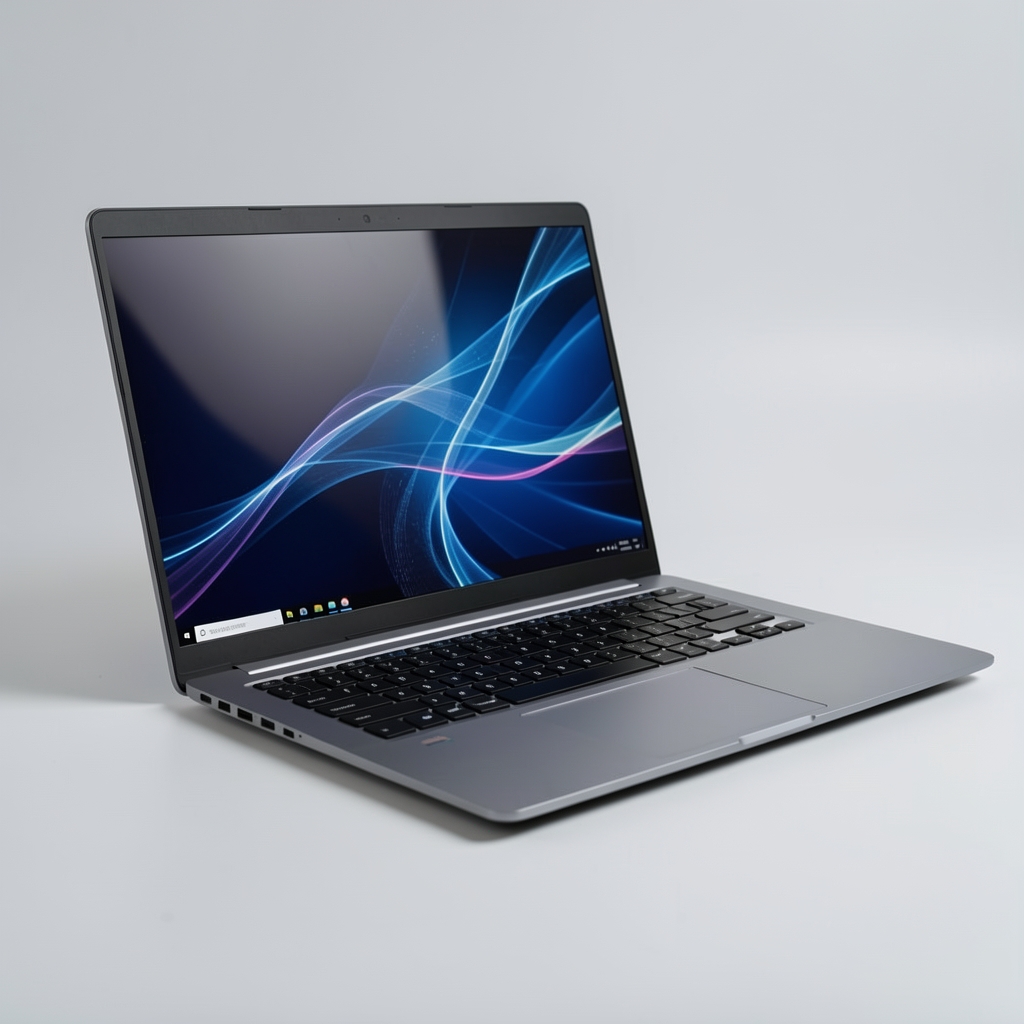Laptop računar otvoren pod uglom prikazuje moderan ekran i tanko kućište — reprezentativna slika kategorije laptopova