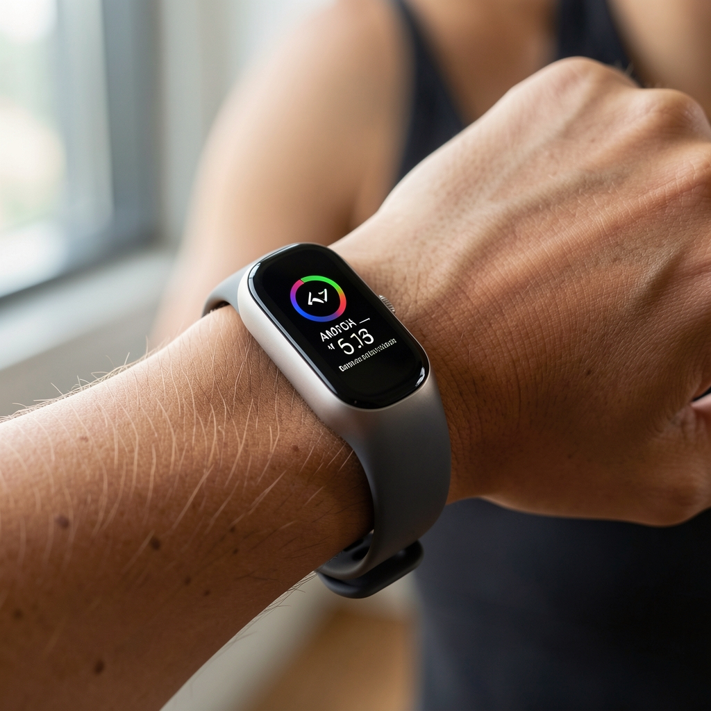 Fitbit Charge 6 fitness tracker crna boja sa AMOLED ekranom i aluminijumskim kućištem prikazan na zglobu osobe