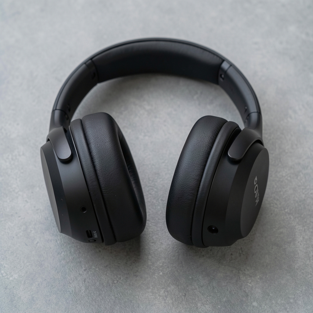 Sony WH-1000XM5 crne over-ear premium bežične slušalice s ANC na beloj pozadini